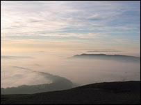 British camp in the mist