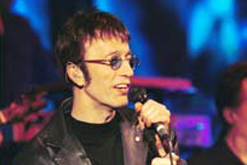 image: Robin Gibb singing
