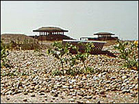 The famous Orford Ness pagodas.