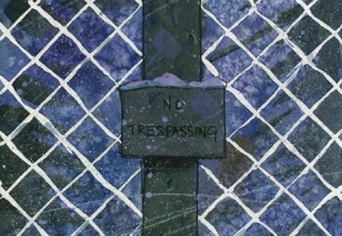 The fence - artwork by Simon Davis