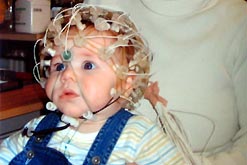 Image: Baby Sam taking part in the babylab