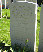 War Grave of Cy Grant's aircrew in the Netherlands
