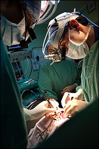Operation on a young cardiac patient