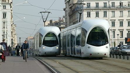 Le tramway de Lyon (région Rhône-Alpes) Photo : Frédéric de La Mure / M.A.E.