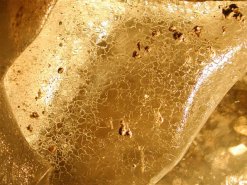 Ice grains from deep within the Engabreen Glacier in Norway.