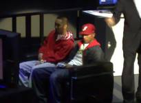 Pharrell looking bored