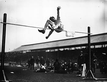 Harry Porter taking part in the high jump