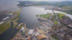 Cardiff Bay, Wales from above.