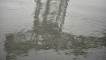 The Clyde crane, reflected in the ice, 8 January 2010