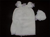 Tunisian Crochet Tiny Angel Gown