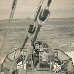 The writer in the rear gun turret of ASR Pinnace 1234. (Note St. Michael's Mount in the background)
