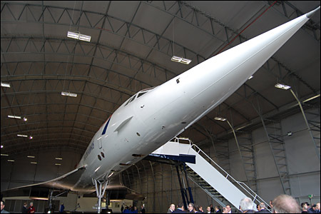 Concorde G-BOAC in new hangar