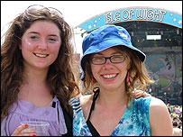 Festi-goers enjoying the sunshine