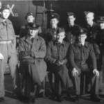 Intelligence Section, RAF Ashbourne, Dec 1944. Front centre F/Lt Rathbone (cousin of Basil Rathbone, actor)