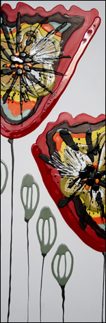 Two Red Poppies by Sue Bartlett