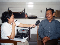 Marsius ketika wawancara dengan Rohmatin Bonasir