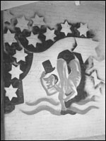 Lehmann's 'Bendy Man' mural in the bunker (Photo copyright Paul Huson)