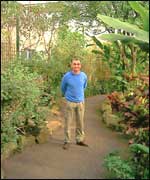 One of the attendants at the butterfly farm 