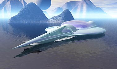 Speedboat on Damogran - by Brian Anker