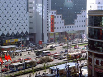 Busy traffic in centre of Beijing