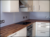 The kitchen in the modular house