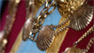 Close-up of the gold cockle shells