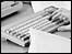 Hand on computer keyboard