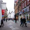 A shopping street in Cambridge
