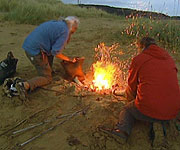 Mark Horton and Eddie Daughton using methods to extract copper