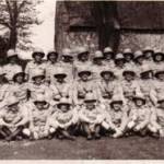 1941 - Kent Yeomanry at St Osyth in tropical kit prior to embarkation for the Middle East - I am in the middle of the front row.